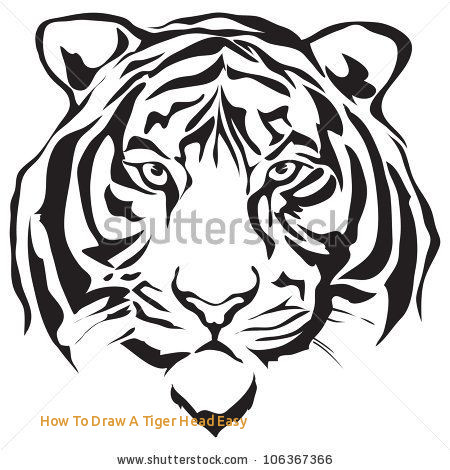 450x470 How To Draw A Tiger Head Easy - Drawing Drawing Photo