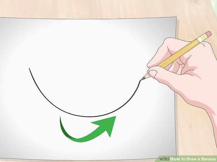 728x546 How To Draw A Banana Steps - Drawing Drawing Pictures