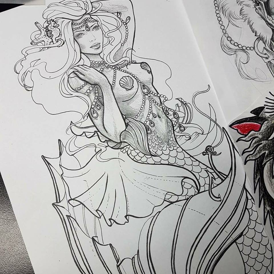 960x960 Mermaid Drawing - Drawing Drawing Pictures