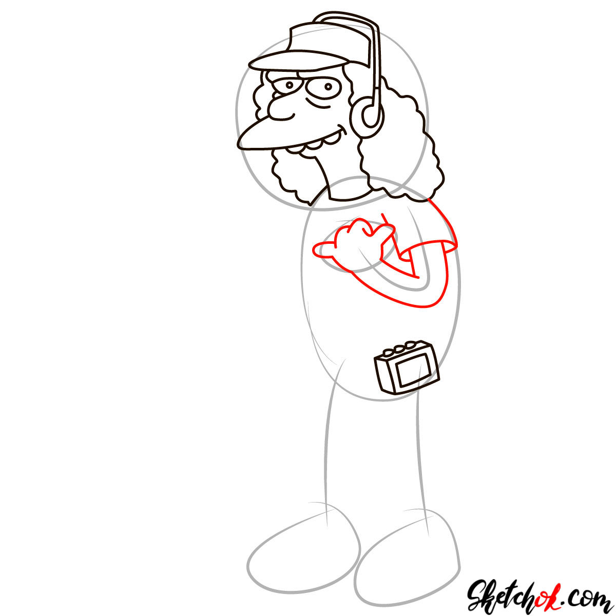 1200x1200 How To Draw Otto Mann The Schoolbus Driver - Drawing Driver