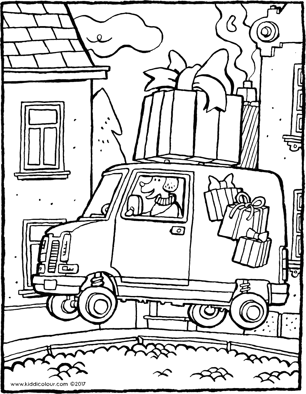 1240x1600 The Parcel Delivery Driver - Drawing Driver