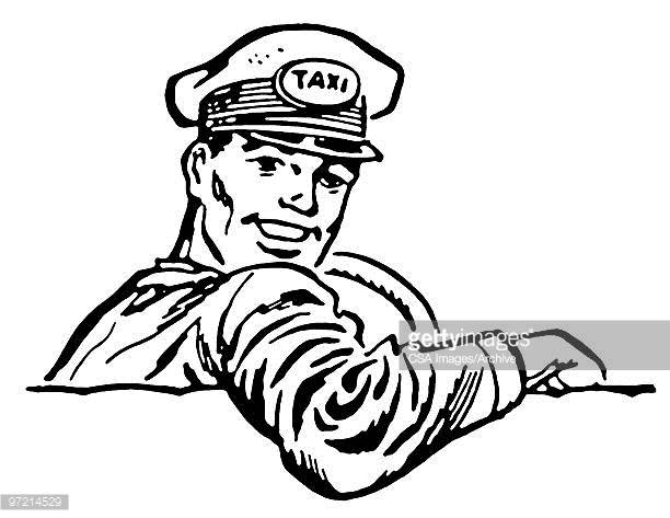 612x473 cab driver drawing pic drawing skill - Drawing Driver