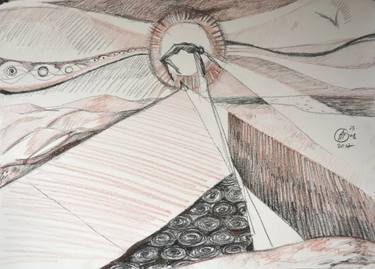375x269 Icarus Or The Pyramid Effect Drawing - Drawing Effect