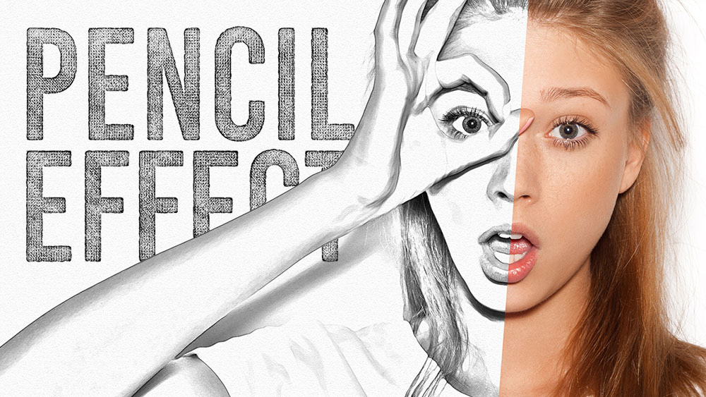 1000x563 Video Tutorial Pencil Sketch Drawing Effect In Adobe Photoshop - Drawing Effect