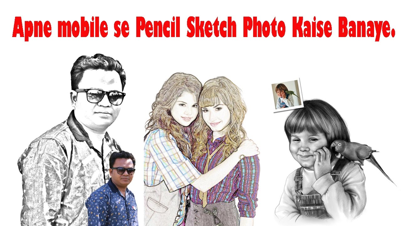 1280x720 How To Create A Pencil Drawing From A Photo In Phone Line - Drawing Effect Online