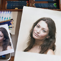 250x250 Coloured Pencils - Drawing Effect Online