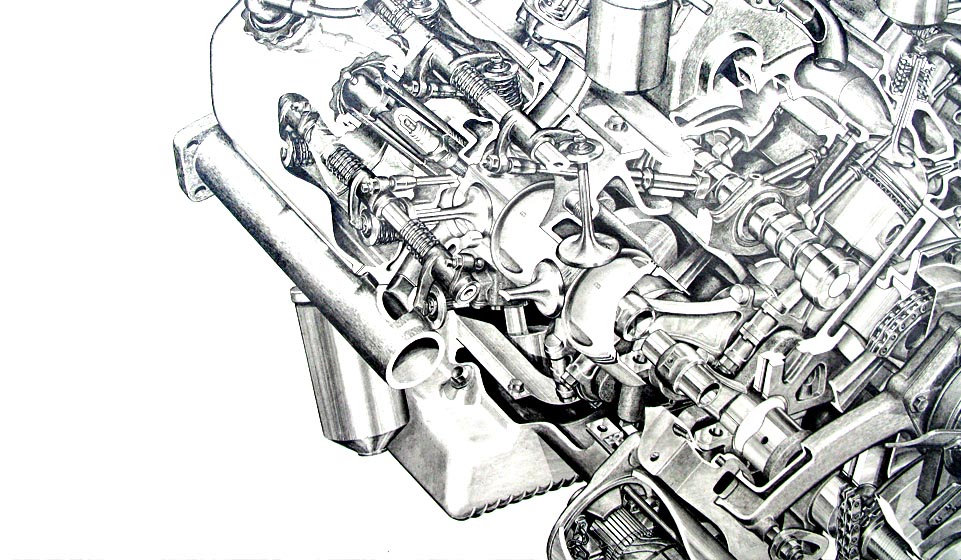 961x560 Engine Drawings Bambrick Studio - Drawing Engine