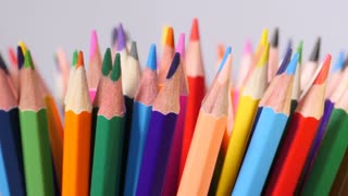 320x180 Colorful Wooden Pencils Stand With Their Sharp Ends Up, Bright - Drawing Equipment