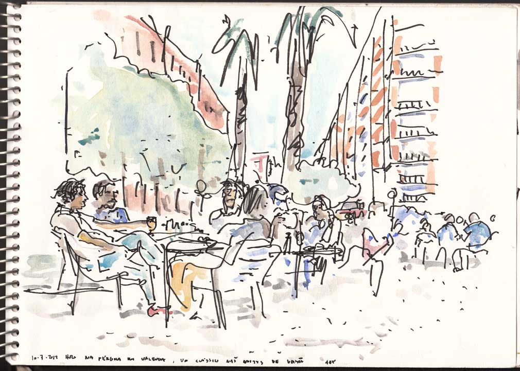 1010x721 La Alameda, Valencia Daily Drawing A Fresh Drawing - Drawing Everyday