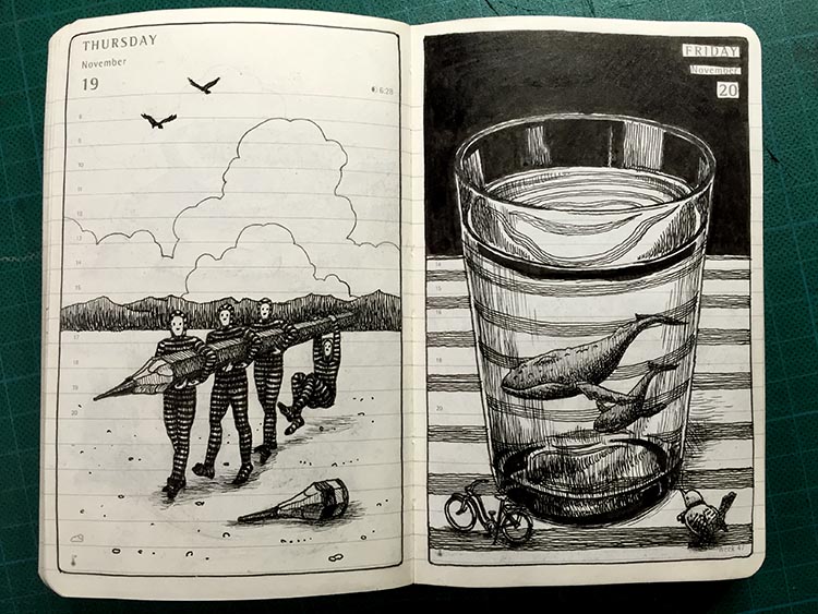 750x563 nina johansson drawing from imagination - Drawing Everyday