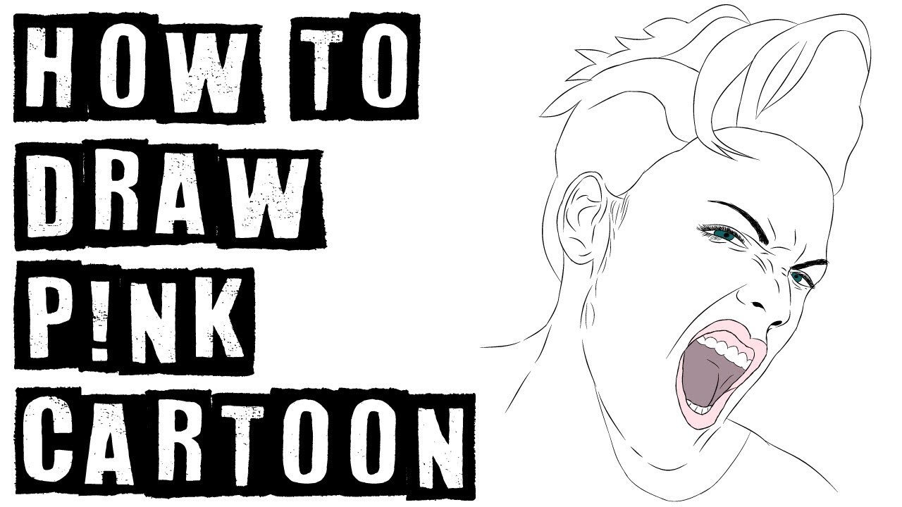 1280x720 How To Draw P!nk Cartoon Face - Drawing Expert