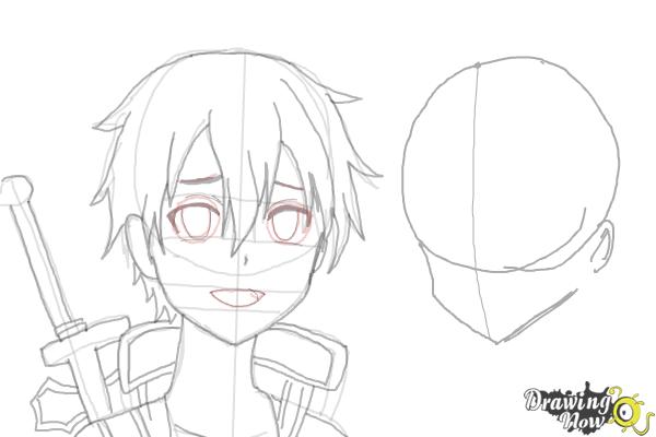 600x400 How To Draw Asuna And Kirito From Sword Art Online - Drawing Face Online