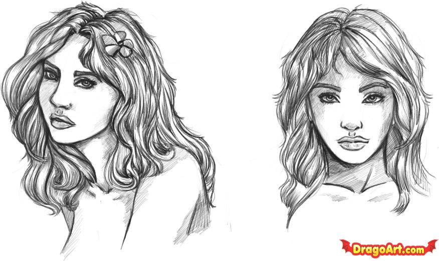876x522 How To Draw A Face, Step - Drawing Face Online