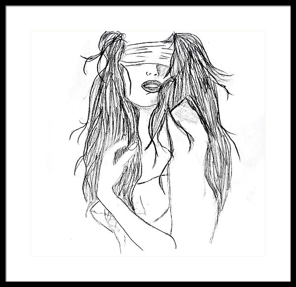 600x581 Fade Away Without Words Framed Print - Drawing Fade