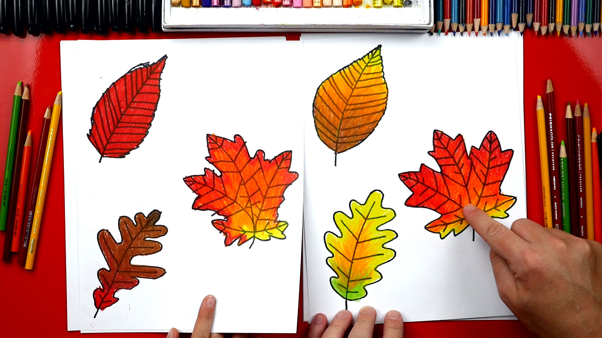 1920x1080 how to draw fall leaves - Drawing Fall Leaves Step By Step