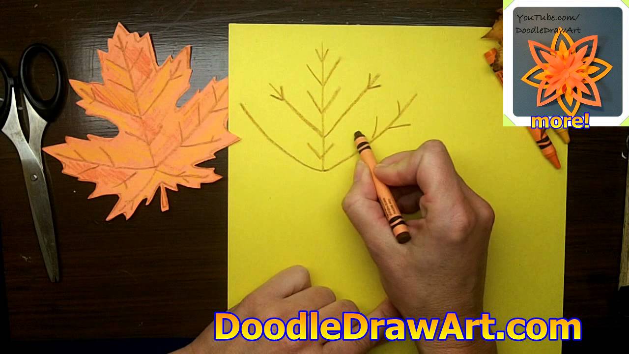 1280x720 how to draw and make a maple leaf for fall - Drawing Fall Leaves Step By Step