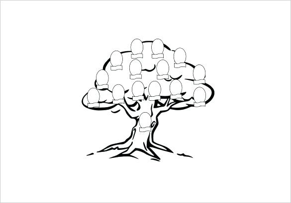 585x409 Family Tree Colouring - Drawing Family Tree Free