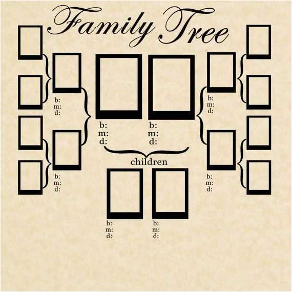 570x570 family tree free template free family tree drawing template - Drawing Family Tree Free