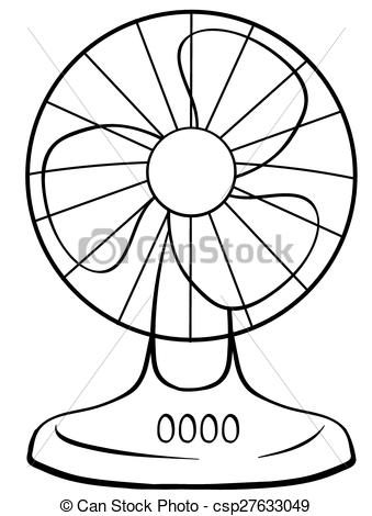 339x470 electric fan close up electric fan with buttons - Drawing Fan