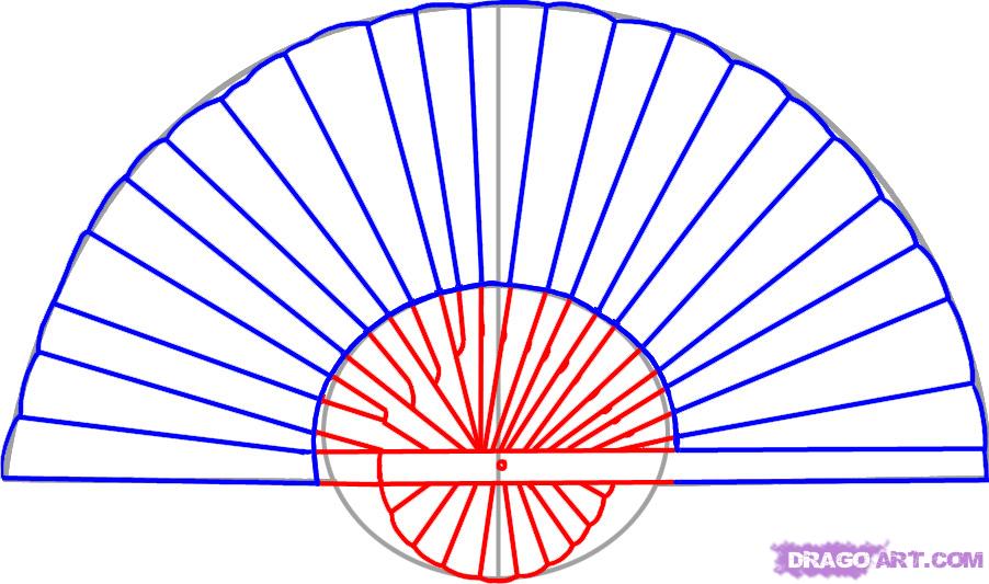 902x533 how to draw a fan, step - Drawing Fan