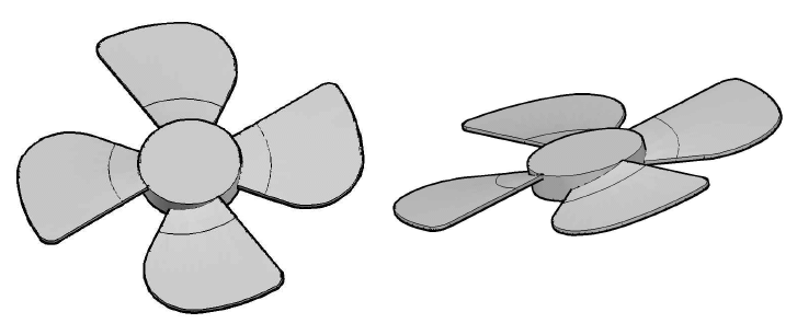 727x306 modeling a fan blade - Drawing Fan