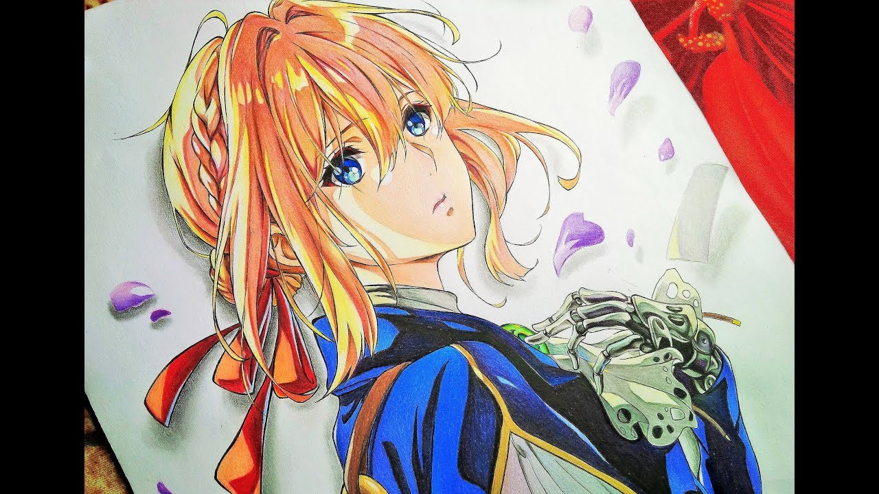 1280x720 Drawing Violet Evergarden - Drawing Fanart