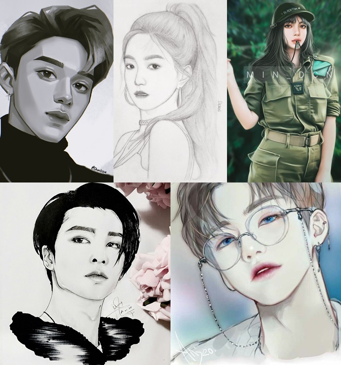 700x750 k pop drawings k pop fans, artists of more than amazing fanart - Drawing Fanart