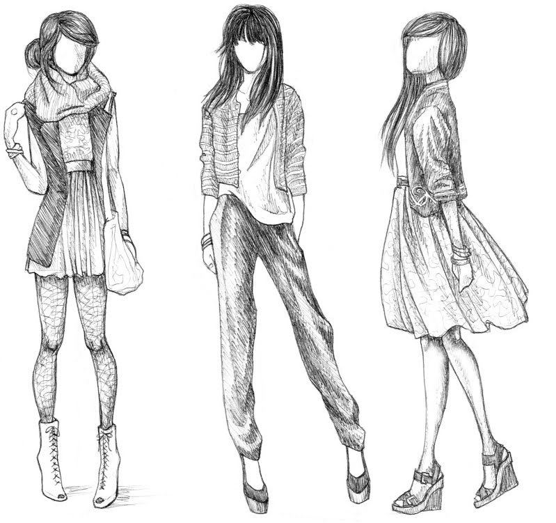 Drawing Fashion Clothes At Paintingvalley Com Explore Collection