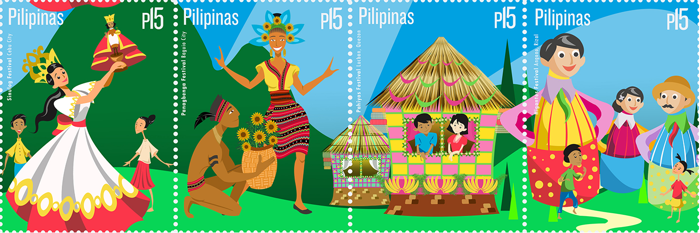 1417x472 press release filipino fiesta comes alive in phlpost postage - Drawing Fiesta