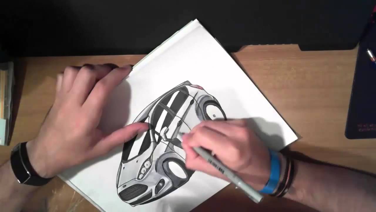 1280x720 Speed Drawing Ford Fiesta - Drawing Fiesta
