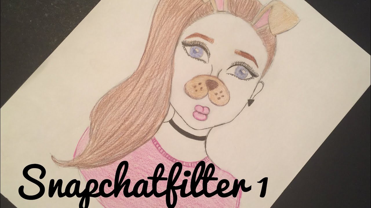 1280x720 How To Draw A Snapchat Filter Girl - Drawing Filter