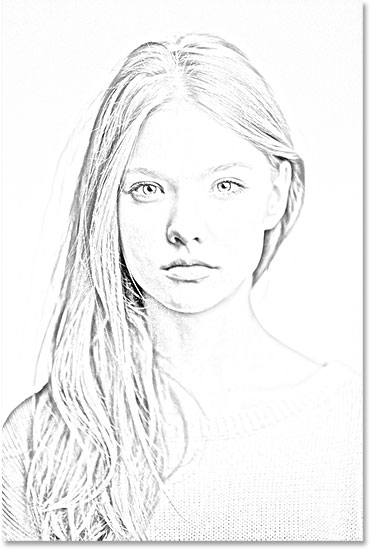 370x550 Portrait Photo To Pencil Sketch With Photoshop Tutorial - Drawing Filter