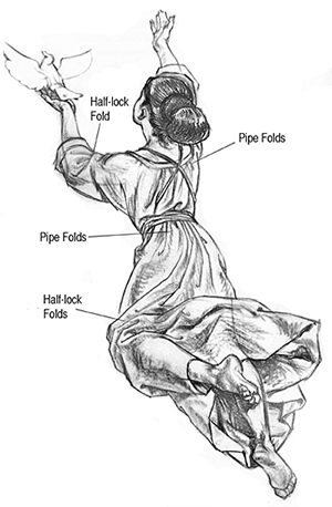 300x458 how to draw clothing improve your charcoal technique nitram - Drawing Folds