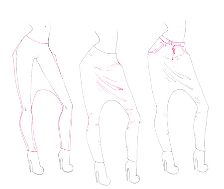 450x380 how to draw folds pants i draw fashion - Drawing Folds
