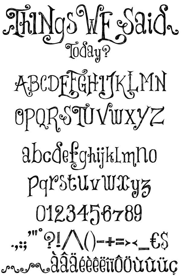 600x916 Fancy Letters And Numbers - Drawing Font Free