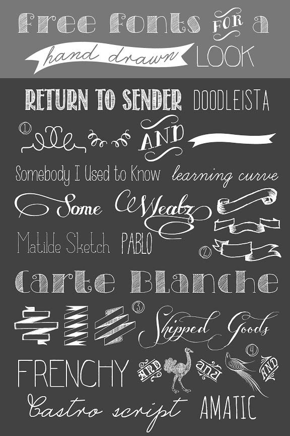 576x864 Free Fonts For A Hand Drawn Look Tech - Drawing Font Free