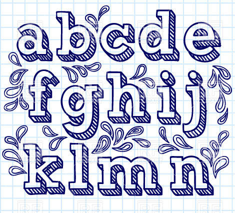 470x426 Hand Drawn Font - Drawing Font Free