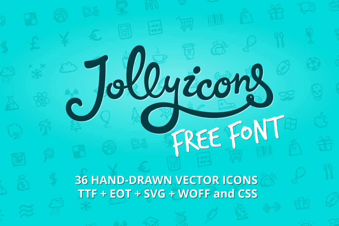 1160x772 Jolly Icons Free Font Free Icon Font - Drawing Font Free