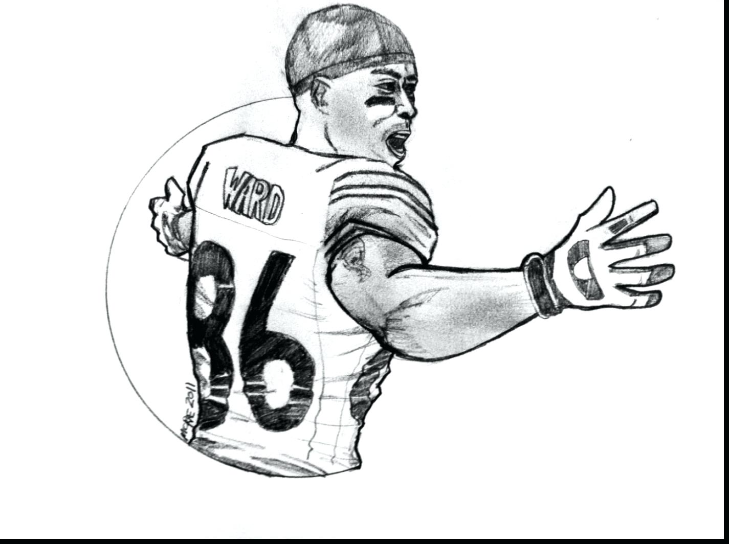 1425x1064 Football Player Coloring - Drawing Football Players