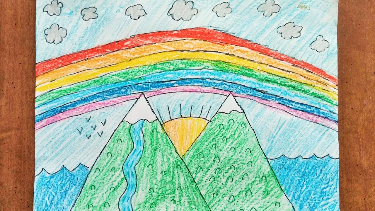 1280x720 Year Old Girl Teaches How To Draw Mountain Scenery Easy - Drawing For 6 Year Old