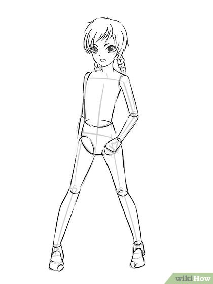 420x560 How To Draw A Girl Elf Steps - Drawing For A Girl