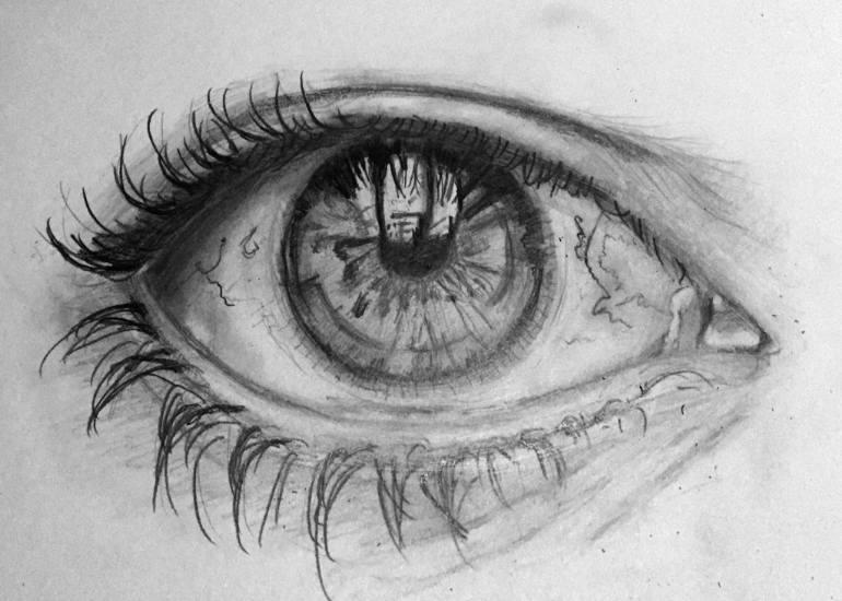 770x550 Pencil Drawing Of Eye Drawing - Drawing For Artists
