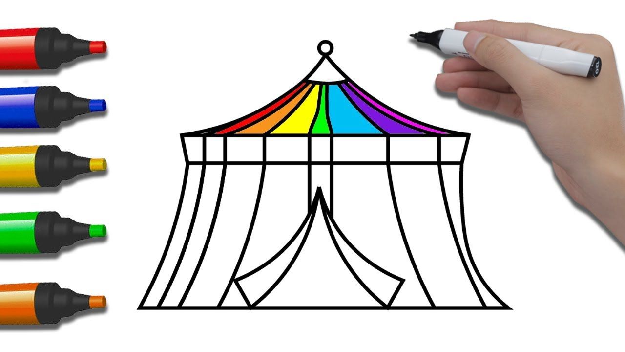 1280x720 how to draw circus for babies coloring pages circus for children - Drawing For Babies