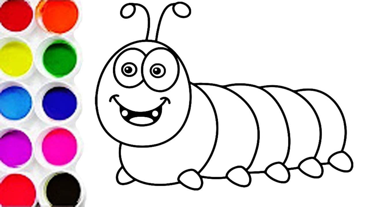 1280x720 Drawing For Kids How To Draw Caterpillar Coloring Pages - Drawing For Children