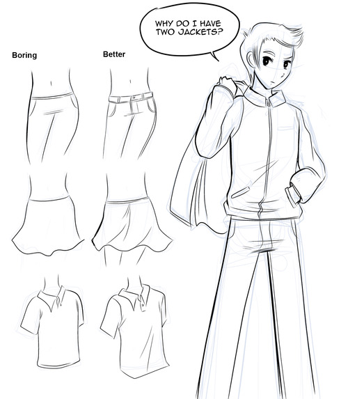 500x573 How To Draw Manga How To Draw Manga Clothes - Drawing For Clothes