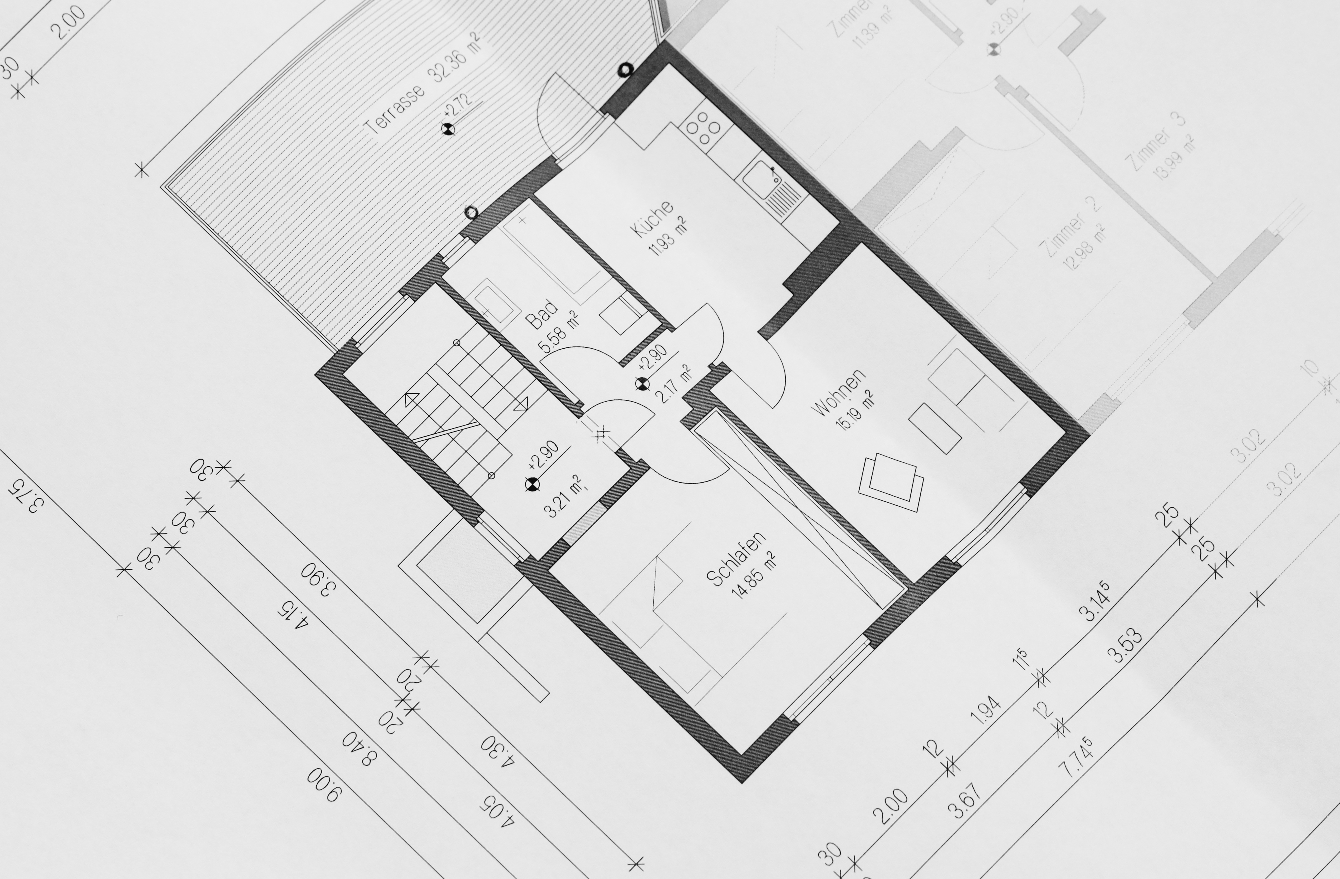 4301x2821 Free Images Architecture, Home, Pattern, Line, Artwork - Drawing For Home Construction