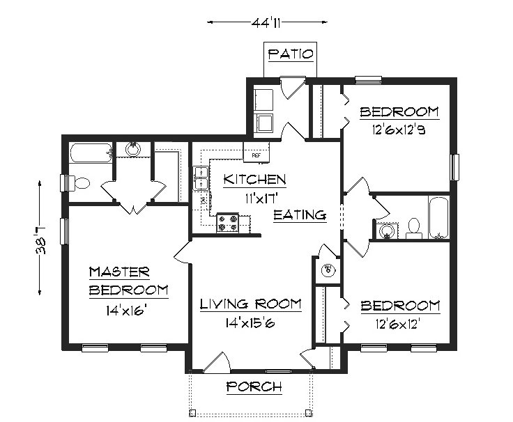 736x606 Image Processing Floor Plan - Drawing For Home Construction