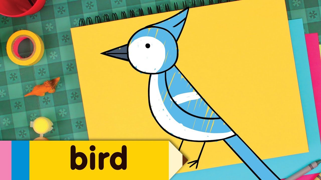1280x720 How To Draw A Bird Simple Drawing Lesson For Kids Step - Drawing For Kids Birds