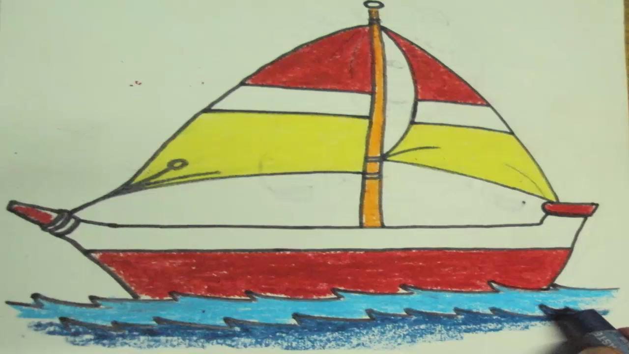 1280x720 Download Boat Pictures For Children How To Draw A Kids Youtube - Drawing For Kids Download