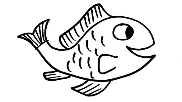 585x329 Fish Drawing Easy With Colour - Drawing For Kids Fish